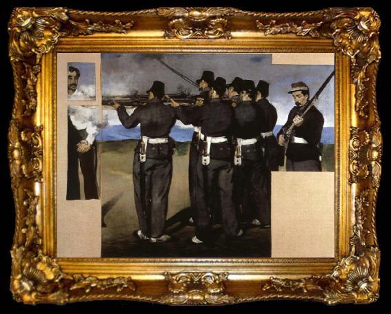 framed  Edouard Manet The Execution of  Maximillian, ta009-2